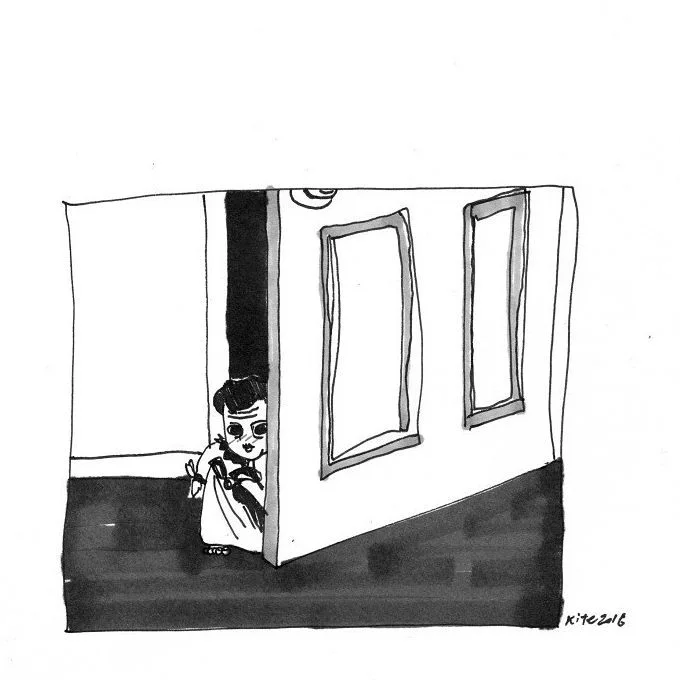 Doorway and Cat Sketches 2